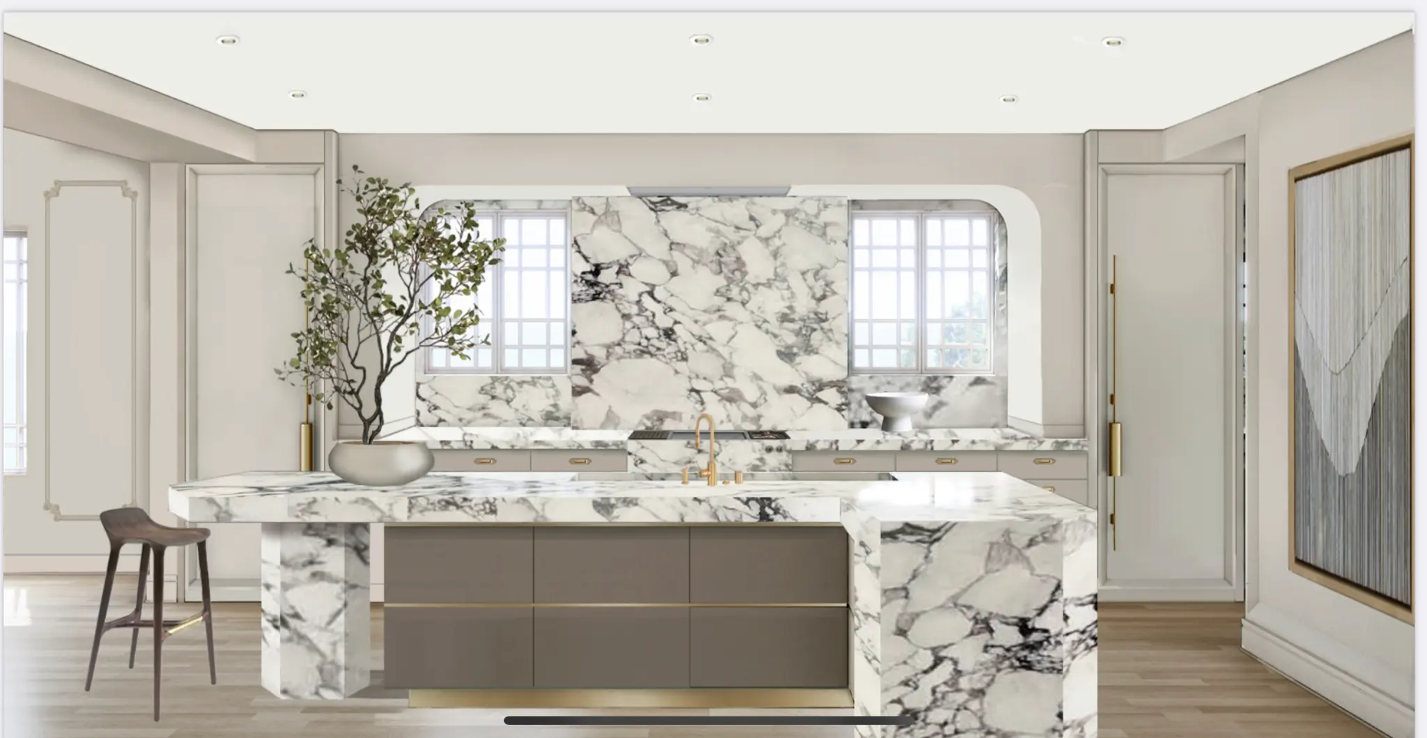 Marble kitchen design