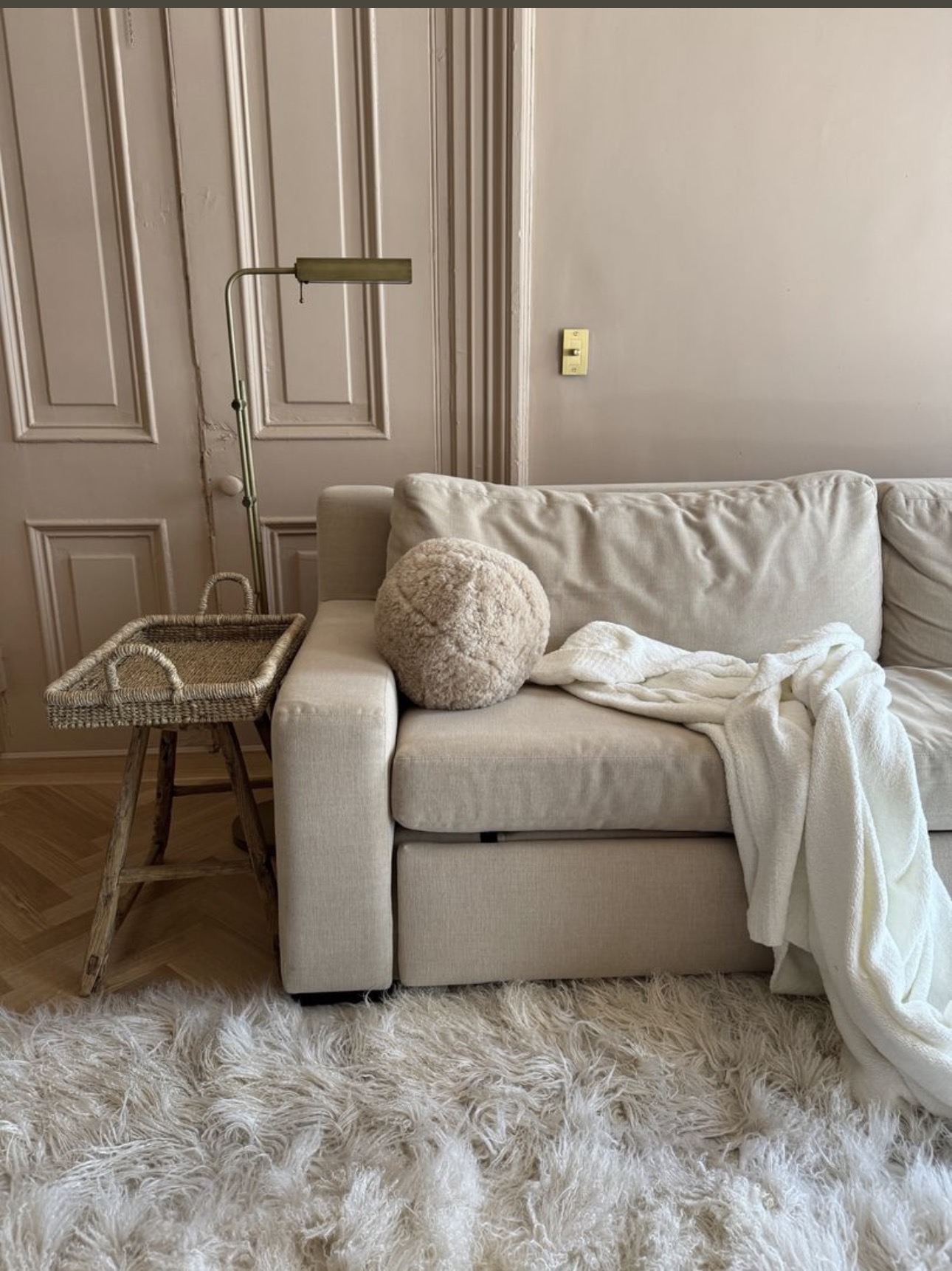 Cream sofa
